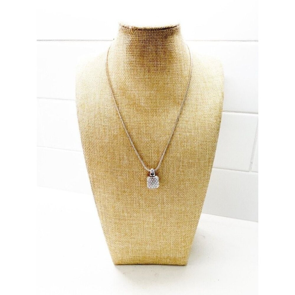 Brighton Sacred Love Square Pave Crystal Reversible Pendant Necklace